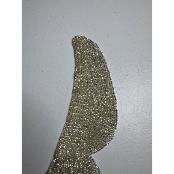 Handcrafted Beaded Bib Three-Quarter Necklace With Sequins for Fabric Applique - Picture 5 of 6